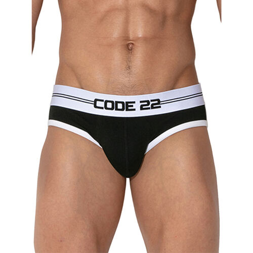 Sous-vêtements Homme Slips Code 22 Slip De Bain Retro Stripe Noir
