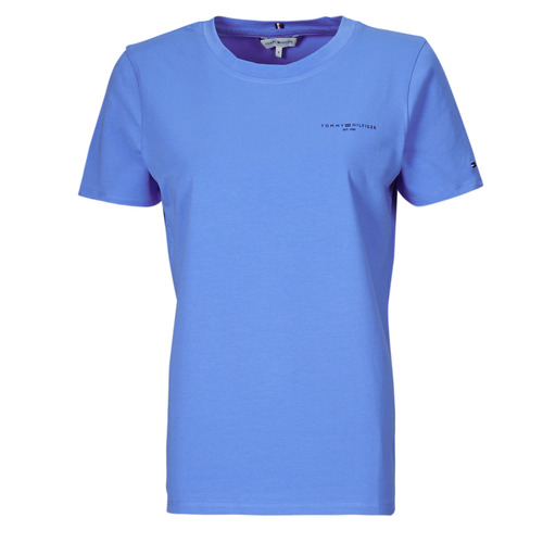 Vêtements Femme T-shirts manches courtes JEANS Tommy Hilfiger 1985 REG MINI CORP LOGOC-NK SS Bleu