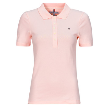 Vêtements Femme Chinos / Carrots Tommy Hilfiger 1985 SLIM PIQUE POLO SS Rose