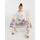 Vêtements Femme Pyjamas / Chemises de nuit Lisca Pyjama pantalon top manches longues Holiday  Cheek Blanc