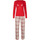 Vêtements Femme Pyjamas / Chemises de nuit Lisca Pyjama pantalon top manches longues Holiday  Cheek Rouge