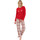 Vêtements Femme Pyjamas / Chemises de nuit Lisca Pyjama pantalon top manches longues Holiday  Cheek Rouge