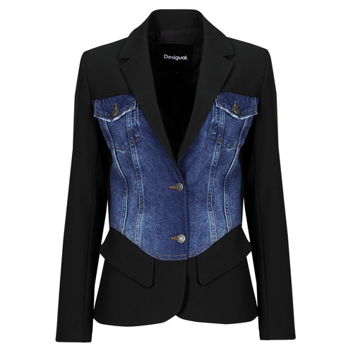Vêtements Femme Vestes / Blazers Desigual AME_JEON Bleu / Noir