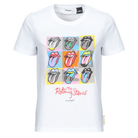 Vêtements Femme T-shirts Neon manches courtes Desigual TS_ROLLINGS Blanc / Multicolore