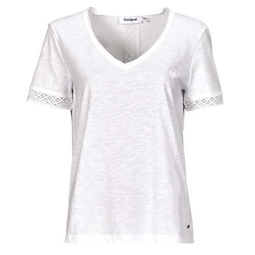 Vêtements Femme Choisissez une taille avant d ajouter le produit à vos préférés Desigual TS_DAMASCO Blanc