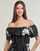 Vêtements Femme Robes longues Desigual VEST_GEORGEO Noir / Blanc / Jaune