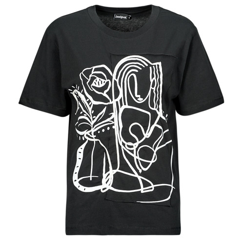 Vêtements Femme T-shirts manches courtes Desigual TS_TRISTAN Noir / Blanc