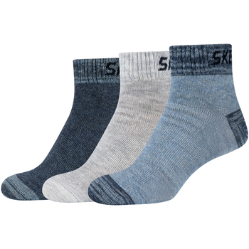 chaussettes skechers  3ppk boys mesh ventilation quarter socks 