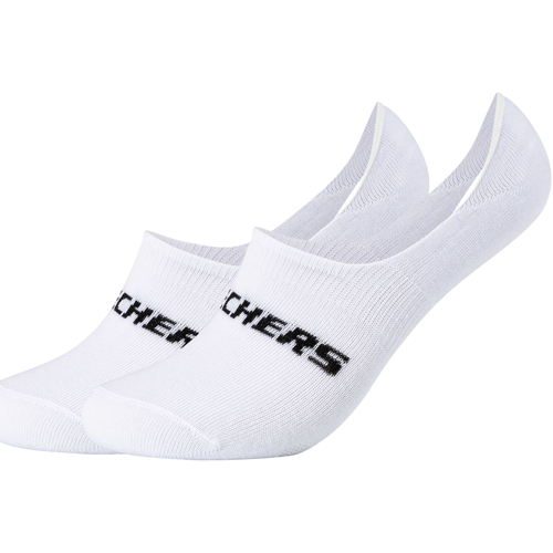 Accessoires Socquettes Skechers 2PPK Mesh Ventilation Footies Socks Blanc