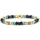 Montres & Bijoux Bracelets Sixtystones Bracelet Boules Oeil de Tigre Rouge-Large-20cm Multicolore