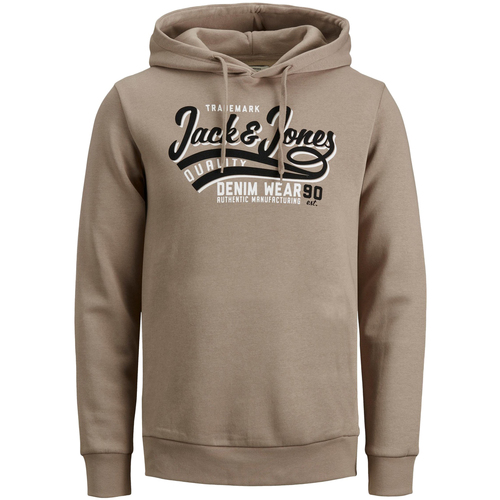 Vêtements Homme Pulls Jack & Jones Jwh Logo Sweat Hood Beige