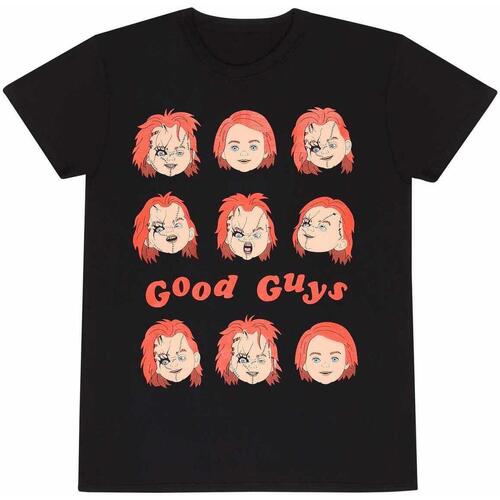 Vêtements T-shirts manches longues Childs Play Expressions Of Chucky Noir