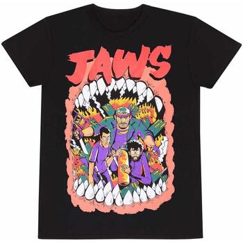 Vêtements T-shirts manches longues Jaws Stylised Noir