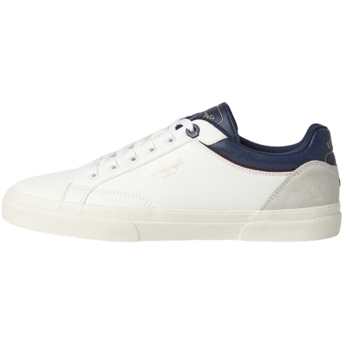Chaussures Homme Baskets basses Pepe jeans Baskets homme  Ref 61091 595 Navy Blanc