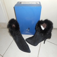 Chaussures Femme Bottines Perlato Bottines à talon noires Perlato Noir