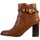 Chaussures Femme Boots Stripes Wedge Beach Sandal FW0FW05655 Desert Sky DW5 Bottine à Talon Cuir Marron