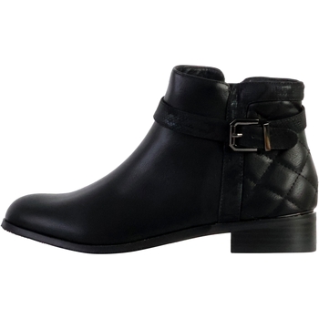 Chaussures Femme Boots Mules à Enfiler Alénoa Bottine Cuir Noir