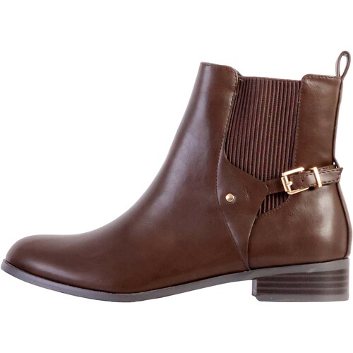 Chaussures Femme Boots The Bagging Cory Bottine Cuir Marron