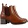 Chaussures Femme Boots The Divine Factory Bottine à Zip Marron