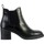 Chaussures Femme Boots The Divine Factory Bottine à Zip Noir