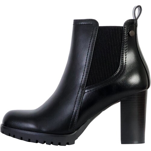 Chaussures Femme Boots Mules à Enfiler Alénoa Bottine à Talon Noir