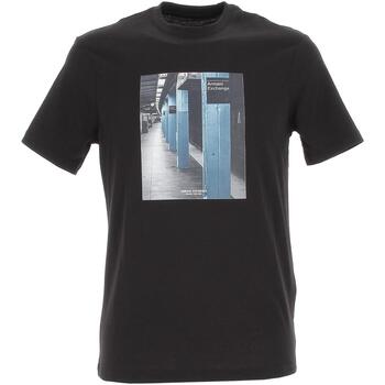 Vêtements Homme T-shirts manches courtes EAX T-shirt black/metro Noir