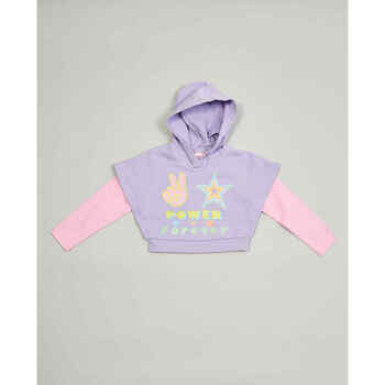 Vêtements Fille Sweats Billieblush Sweat-shirt fille violet  avec étoile et écriture Violet