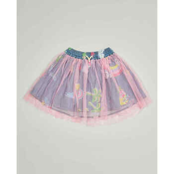 Vêtements Fille Jupes Billieblush Mini-jupe  en tulle pailleté et denim pour fille Multicolore