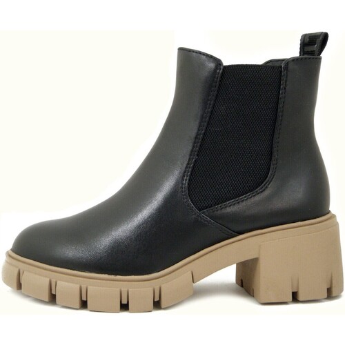 Chaussures Femme Blk Boots Tamaris Femme Chaussures, Bottine, Cuir, Zip, Plateau-25419 Noir