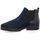Chaussures Femme Boots Reqin's Boots cuir velours Marine