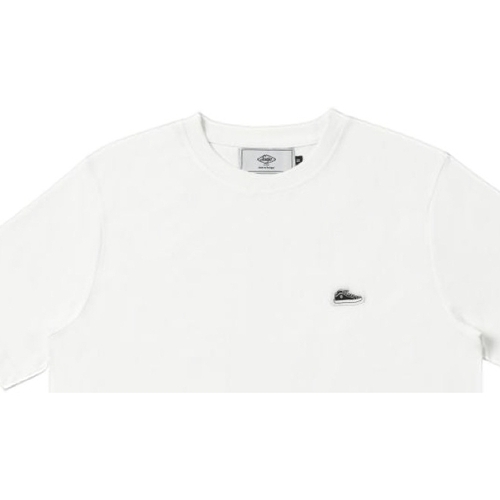 Vêtements Distressed-Look black drawcord hooded jacket Sanjo T-Shirt Patch Classic - White Blanc