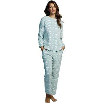 Vêtements Femme Pyjamas / Chemises de nuit Selmark Pyjama pantalon haut manches longues Polar Joven Vert