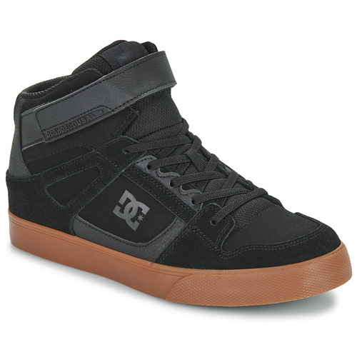 Chaussures Garçon Baskets montantes DC Turnschuhe Shoes PURE HIGH-TOP EV Noir / Gum
