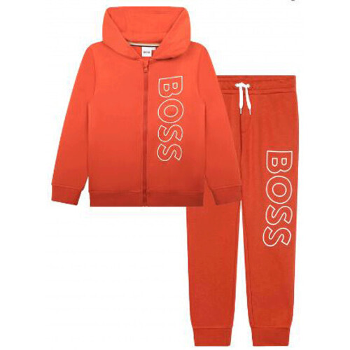 Vêtements Enfant Polo Junior Rouge BOSS Survetement junior  orange J28121/388 - 12 ANS Orange