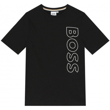 Vêtements Enfant T-shirts & Polos BOSS Tee shirt junior noir   J25066/09B - 12 ANS Noir