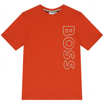 Vêtements Enfant T-shirts & Polos BOSS Tee shirt junior orange  J25066/388 - 12 ANS Orange