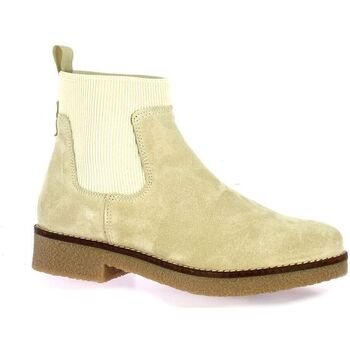 Chaussures Femme Boots So Send Boots cuir velours Beige