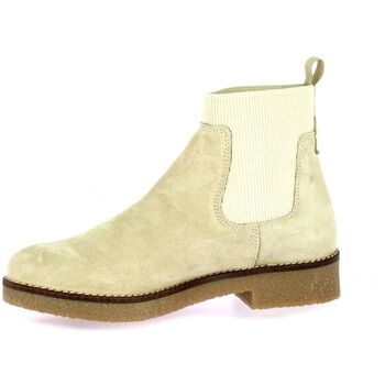 So Send Boots cuir velours Beige