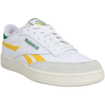 Chaussures Homme Baskets mode Reebok double Sport Club C Revenge Cuir Homme White Yellow Blanc