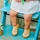 Chaussures Enfant Chaussons bébés Attipas Stripes - Mustard Jaune