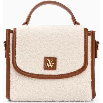 Sacs Femme Sacs Vanessa Wu Mini sac à main Victoria en faux shearling Blanc