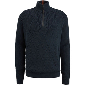 sweat-shirt vanguard  pullover demi-zip structure marine 