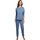 Vêtements Femme Pyjamas / Chemises de nuit Selmark Tenue détente et intérieur pyjama pantalon haut Tricot Bleu