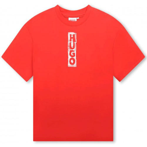 Vêtements Enfant Shorts & Bermudas Junior Hugo BOSS Tee shirt  junior rouge G25140/990 - 12 ANS Rouge