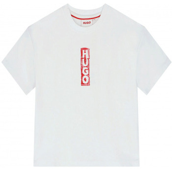 Vêtements Enfant T-shirts & Polos BOSS Tee shirt  junior blanc G25140/10P - 12 ANS Blanc