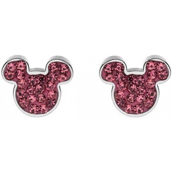 Galettes de chaise Femme Boucles d'oreilles Sc Crystal B4090-ARGENT-ROSE Rose