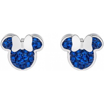 Tables de chevet Femme Boucles d'oreilles Sc Crystal B4089-ARGENT-BLEU Bleu