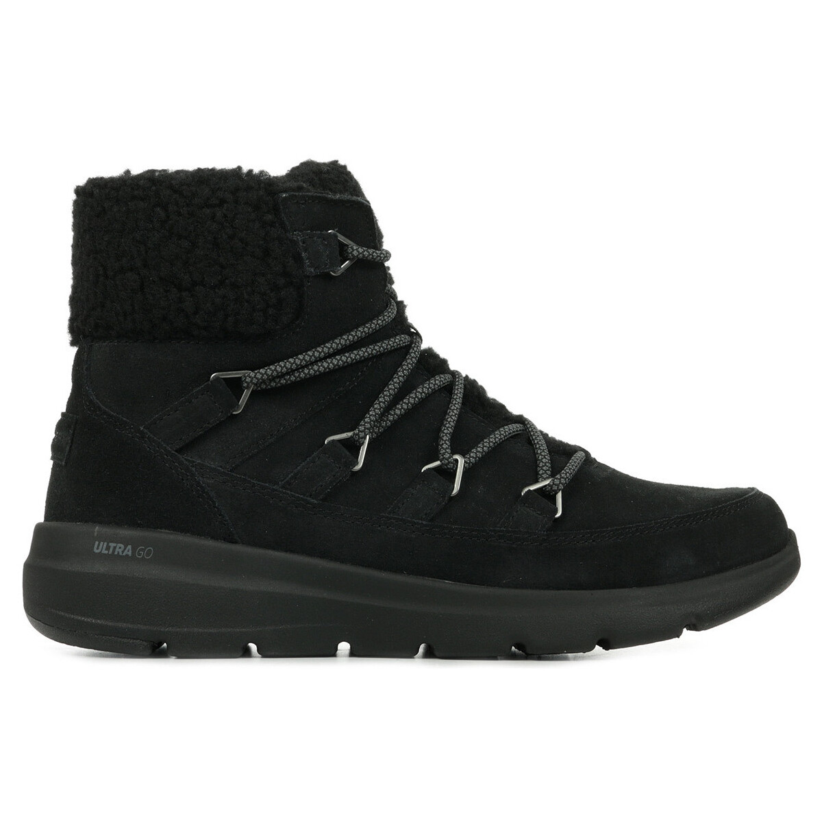 Chaussures Femme Boots Skechers Glacial Ultra Noir