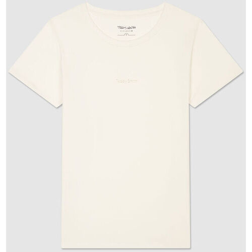 Vêtements Femme T-shirts & Polos Teddy Smith T-shirt manches courtes RIBELLE MC Blanc