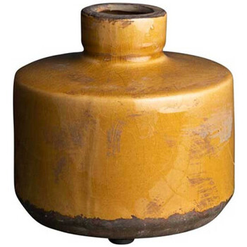 Sécurité du mot de passe Set de table Chehoma Vase bouteille large moutarde 13x13cm Jaune